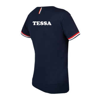 990750 KNHS DAMES/JUNIOR TSHIRT NAVY| Met naam