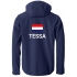 Hippische trainingsdagen softshell jack | Met logo voor en naam achter (versie 1)